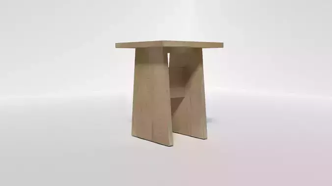 Chair side table made of wood