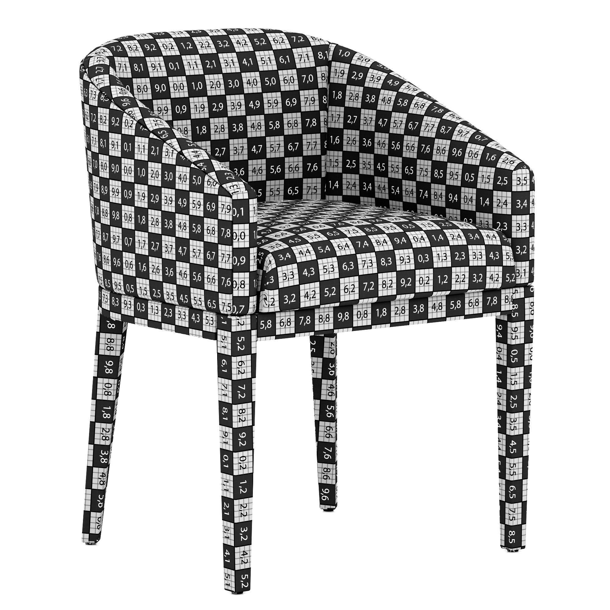 Restoration Hardware Morgan Barrelback Slope Leather Armchair 3D model_7