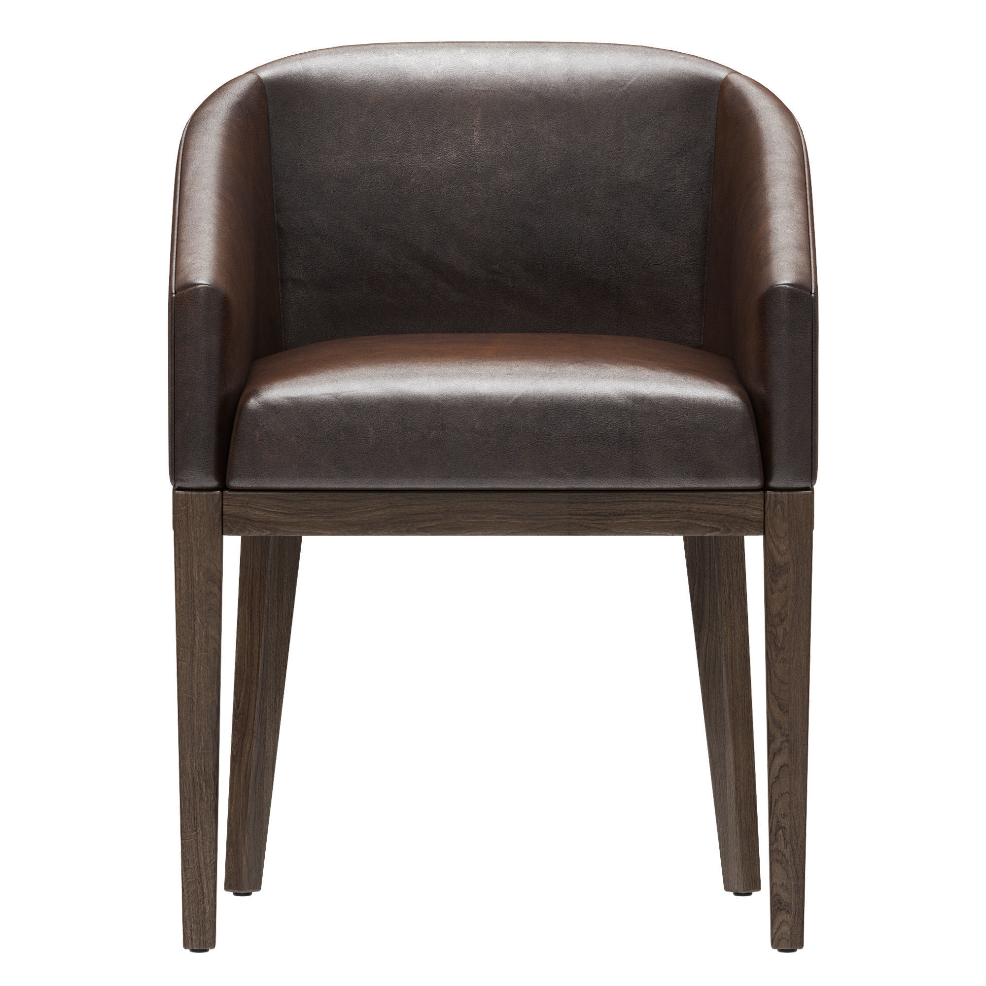 Restoration Hardware Morgan Barrelback Slope Leather Armchair 3D model_6