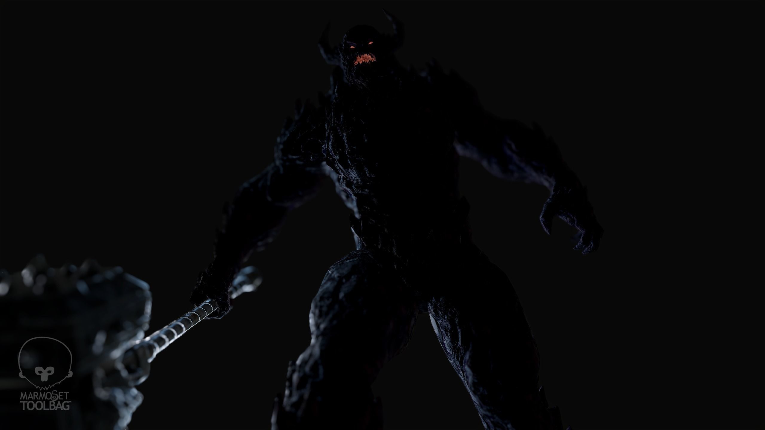 Monster - Game Ready flying in sky Low-poly 3D model_29