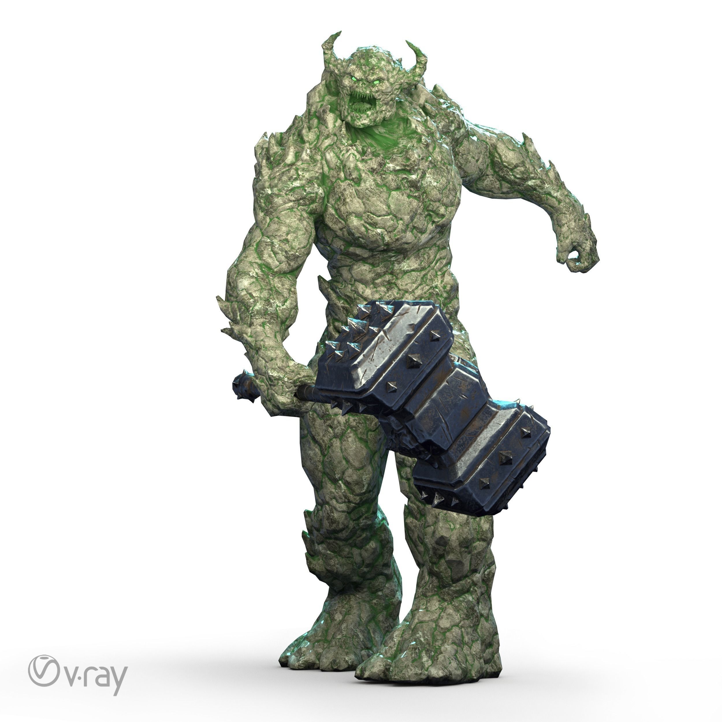 Monster - Game Ready flying in sky Low-poly 3D model_21