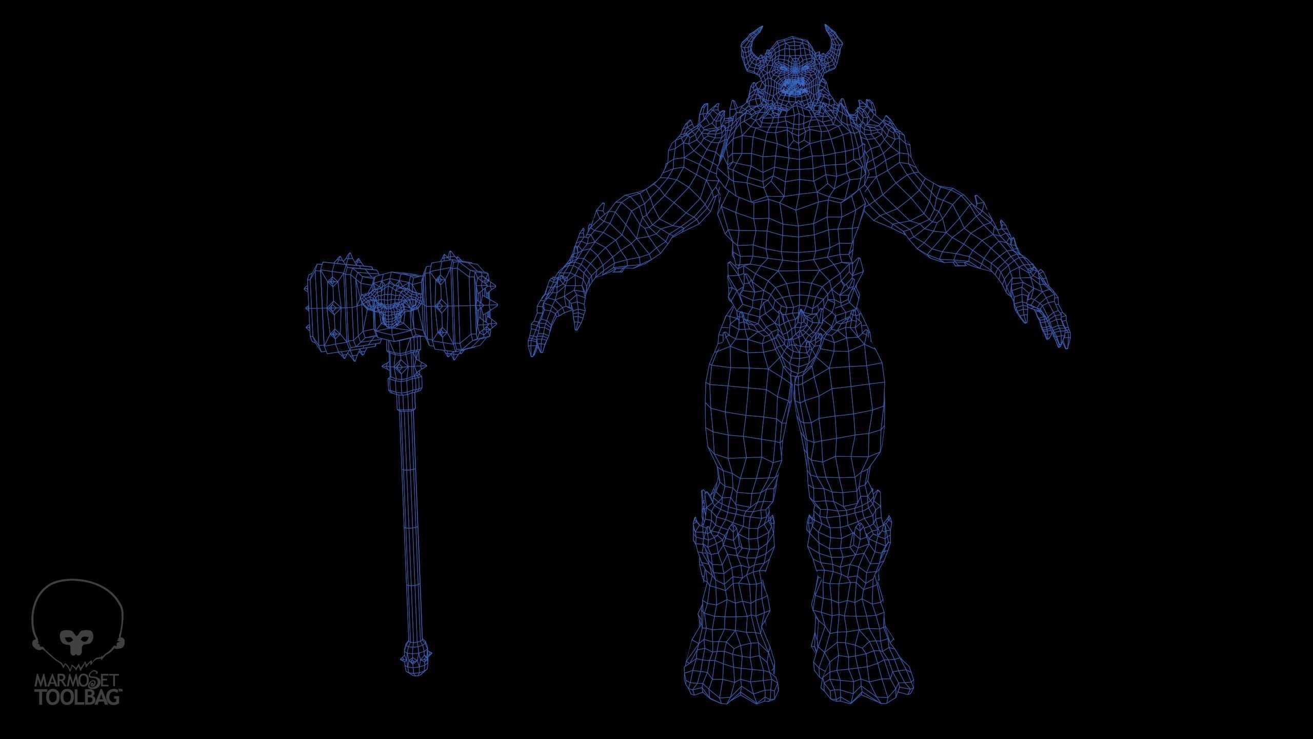 Monster - Game Ready flying in sky Low-poly 3D model_19