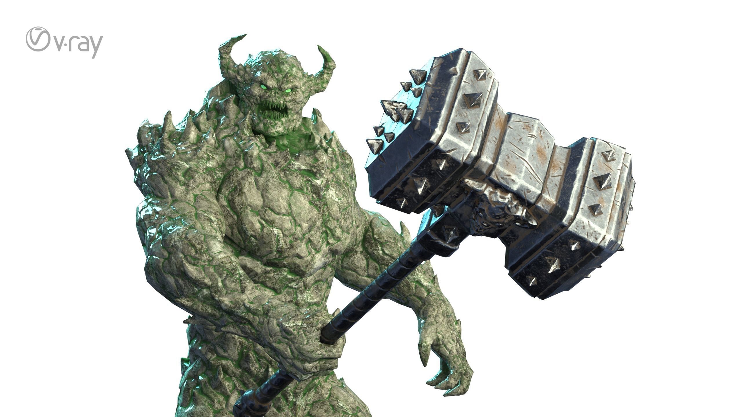 Monster - Game Ready flying in sky Low-poly 3D model_17