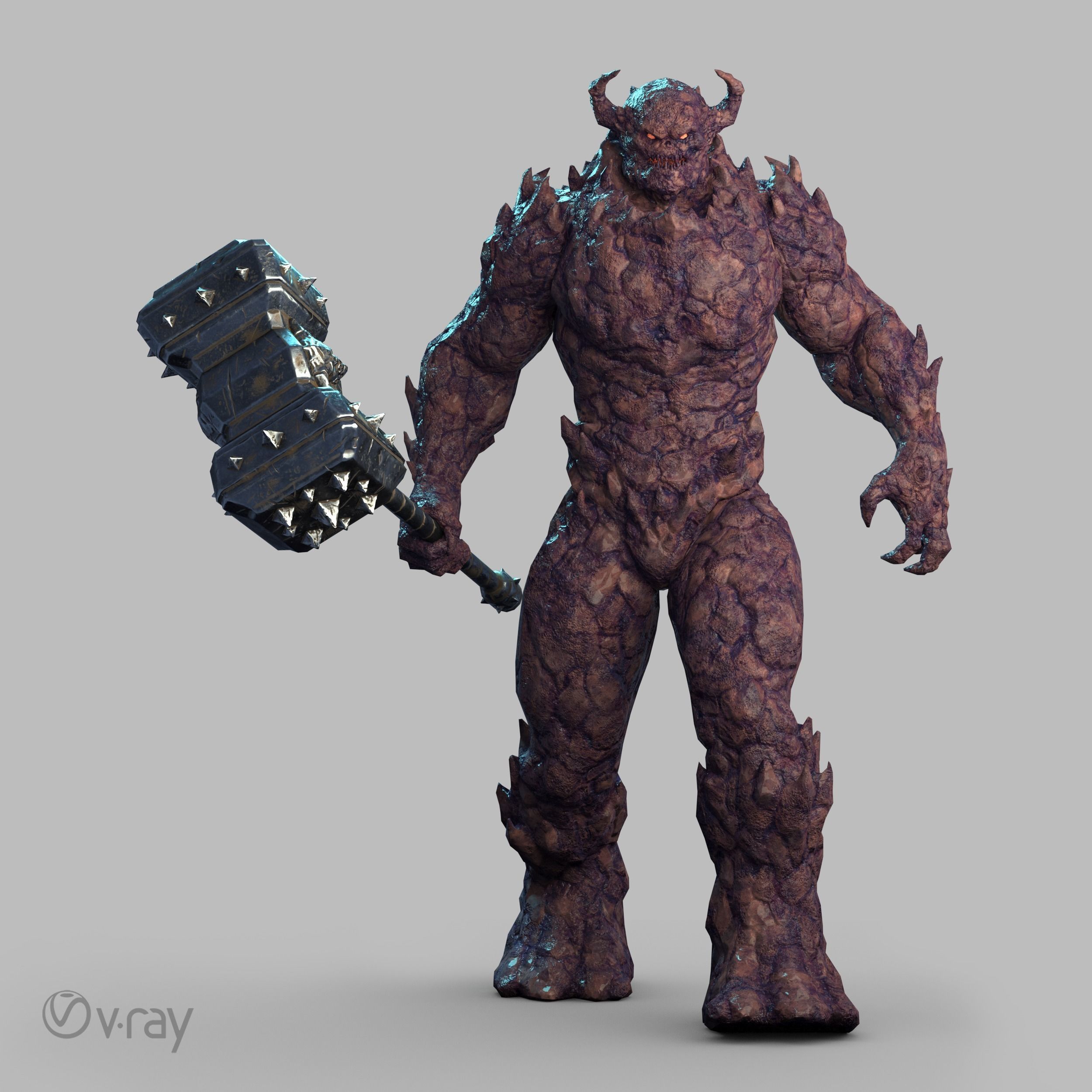 Monster - Game Ready flying in sky Low-poly 3D model_8