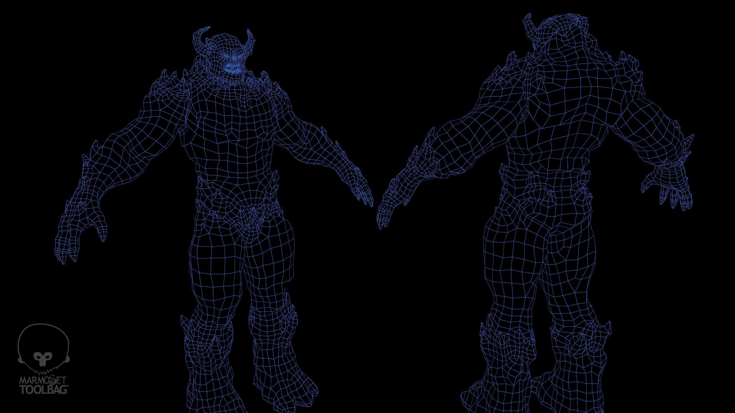 Monster - Game Ready flying in sky Low-poly 3D model_16