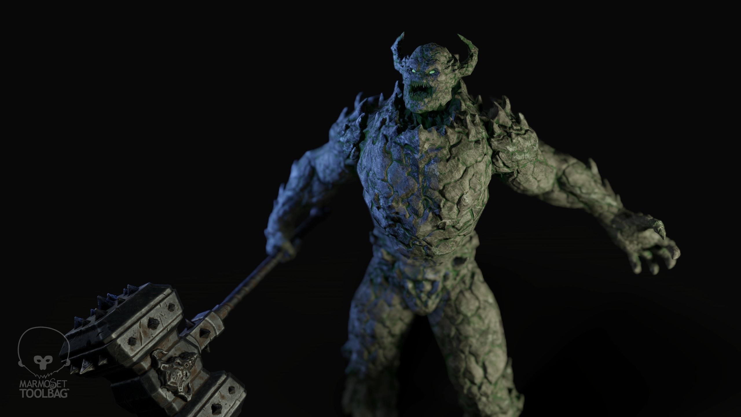 Monster - Game Ready flying in sky Low-poly 3D model_24