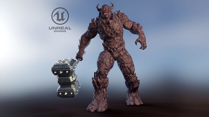 Monster - Game Ready flying in sky Low-poly 3D model