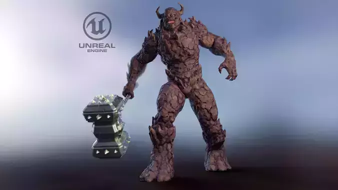 Monster - Game Ready flying in sky