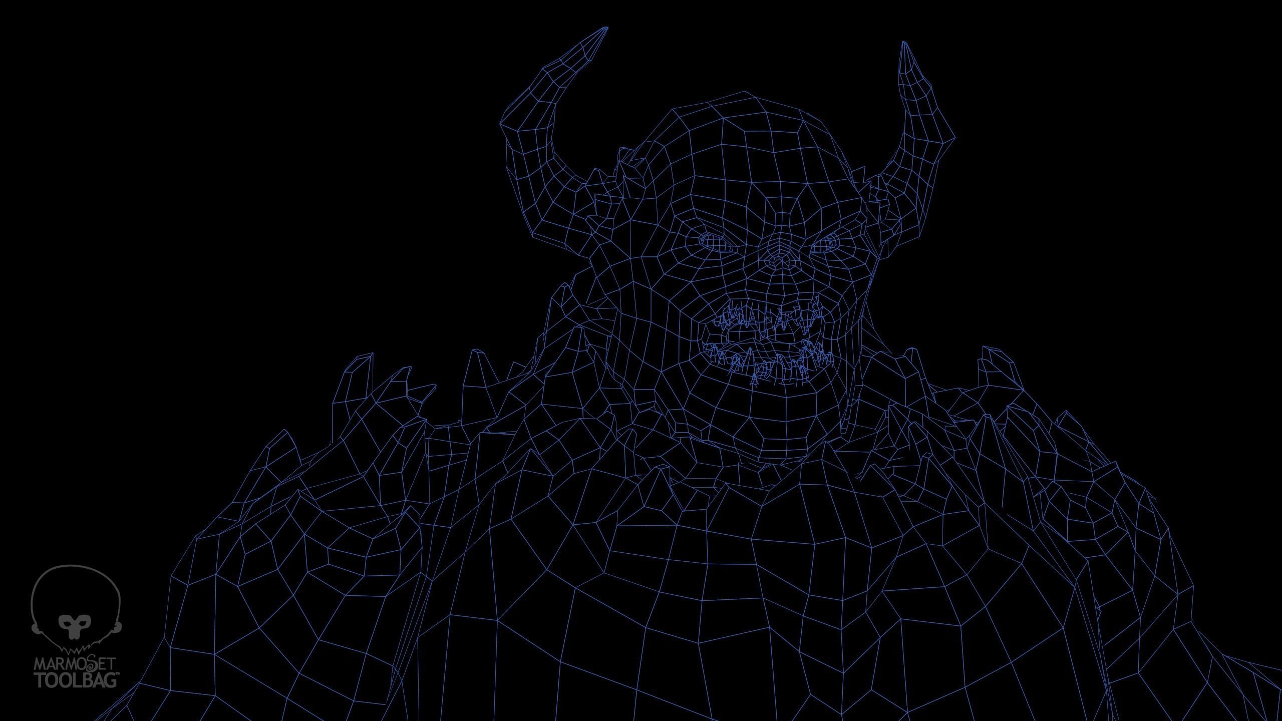 Monster - Game Ready flying in sky Low-poly 3D model_15