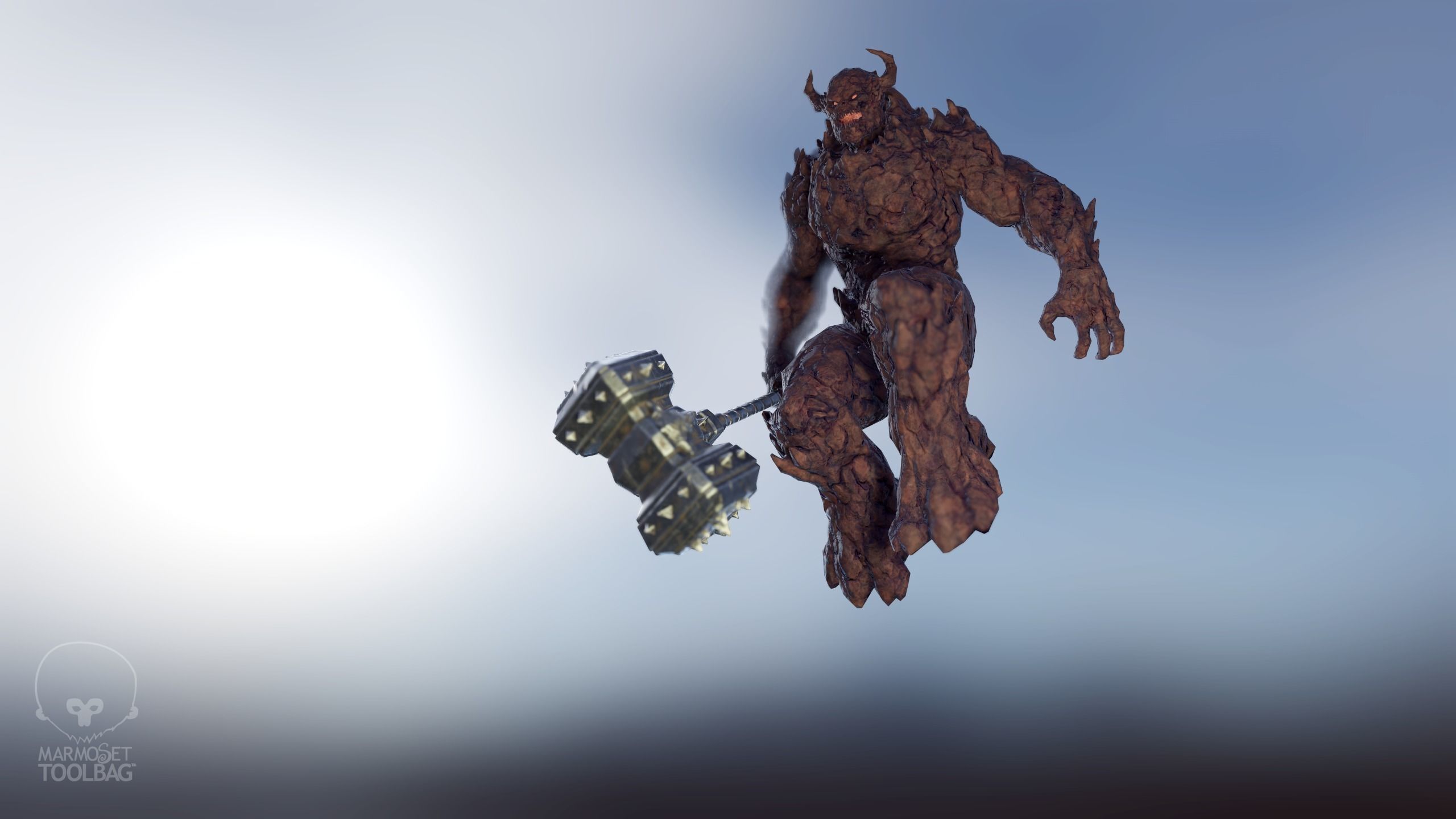 Monster - Game Ready flying in sky Low-poly 3D model_13