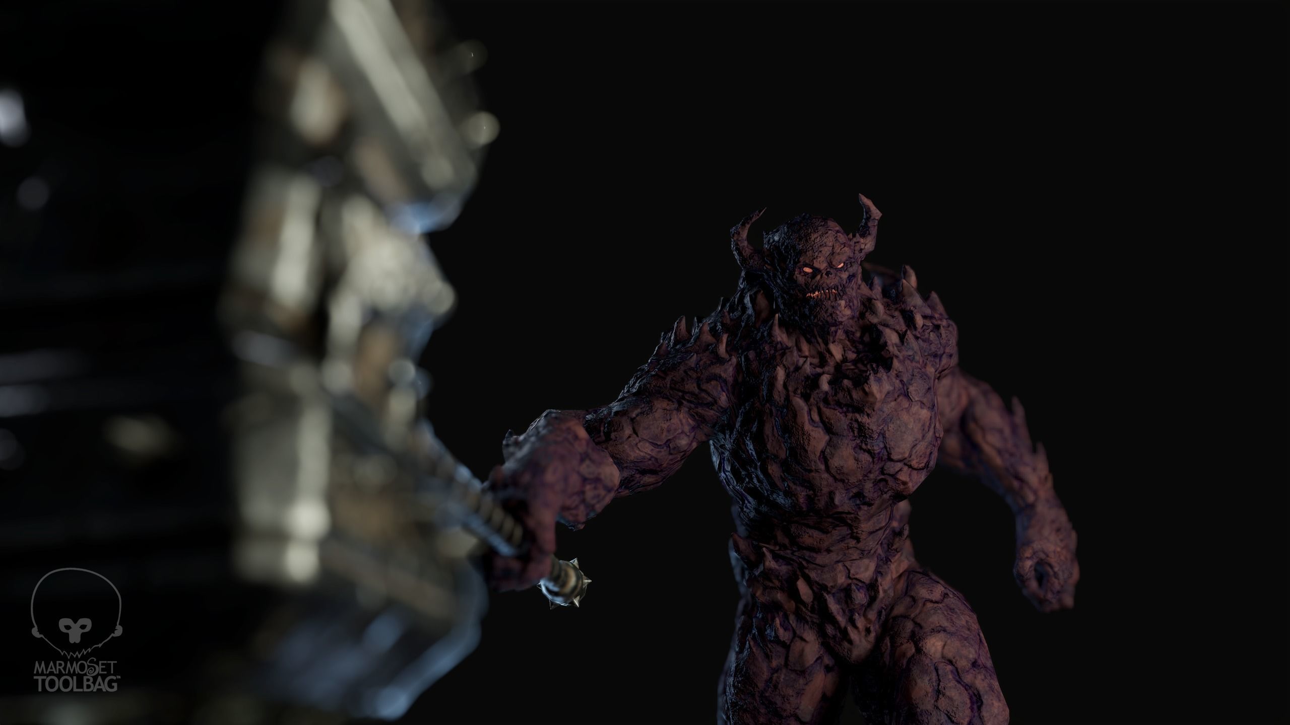 Monster - Game Ready flying in sky Low-poly 3D model_43