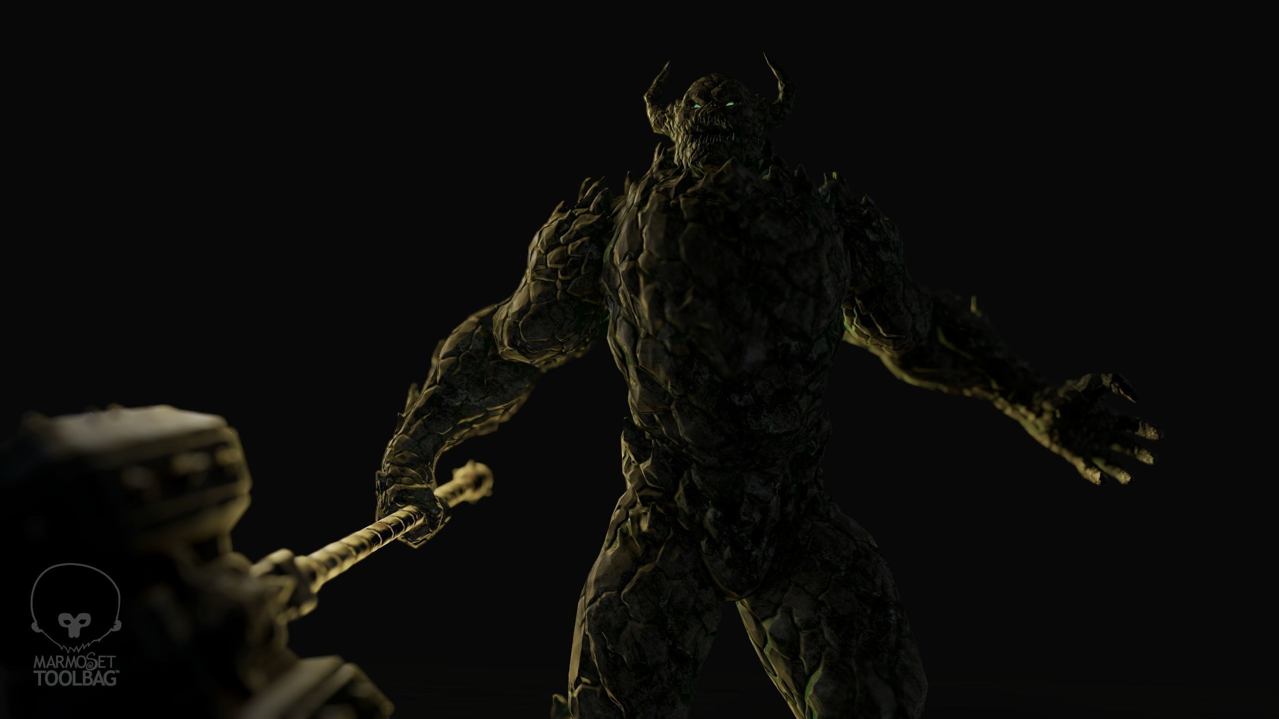 Monster - Game Ready flying in sky Low-poly 3D model_34