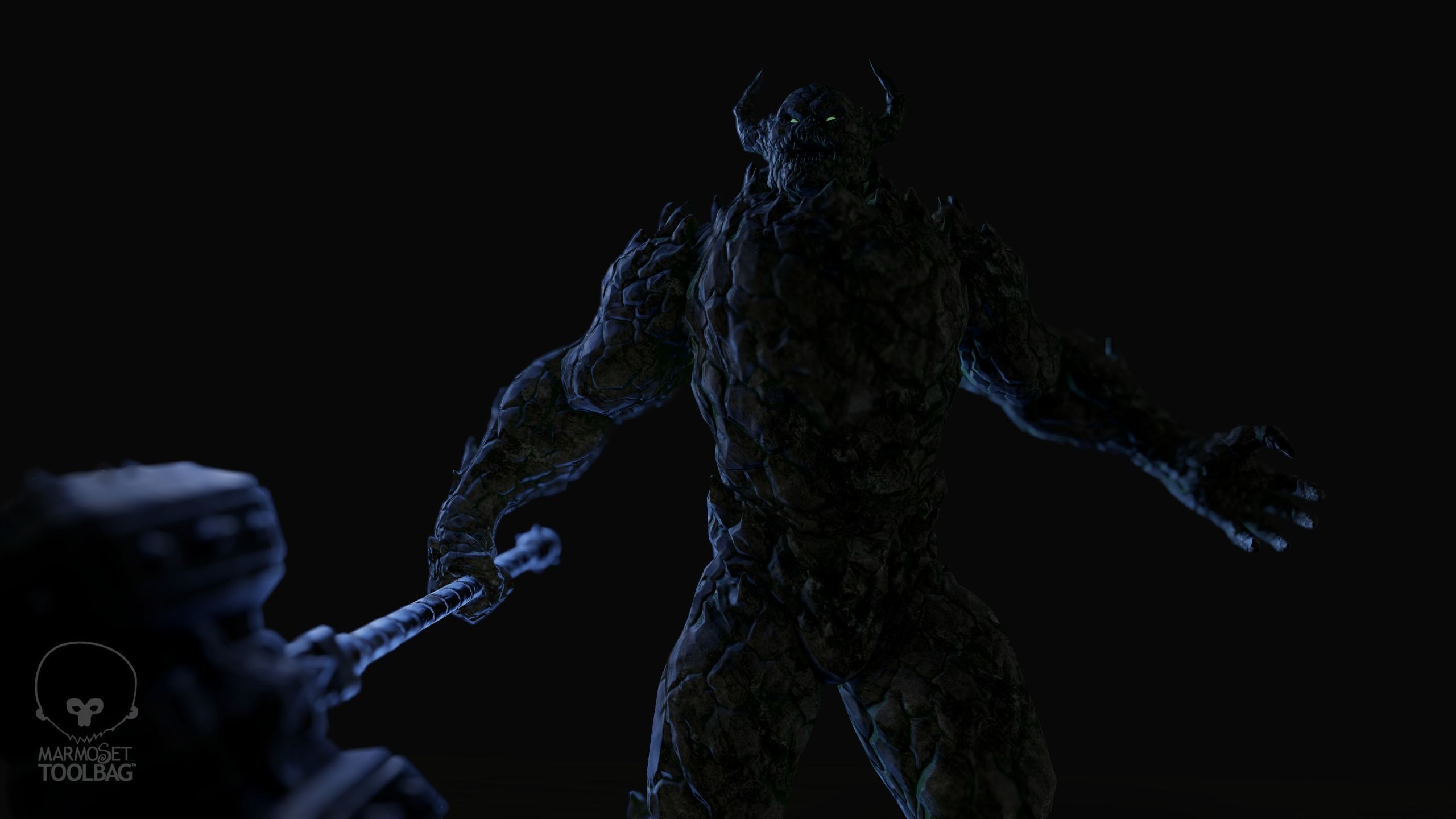 Monster - Game Ready flying in sky Low-poly 3D model_10