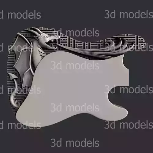 3d STL models for CNC router or 3dprinter guitar3 3D model
