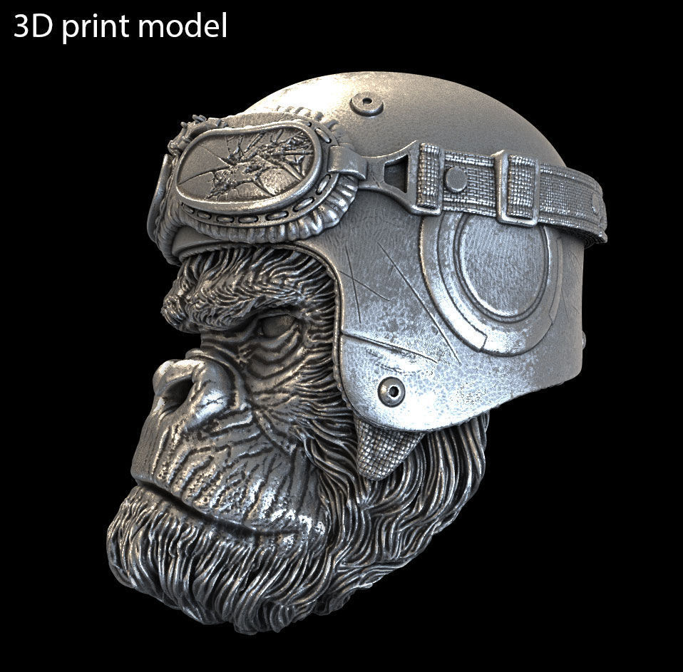 Animal Pendant jewelry biker monkey vol1  3D print model_6