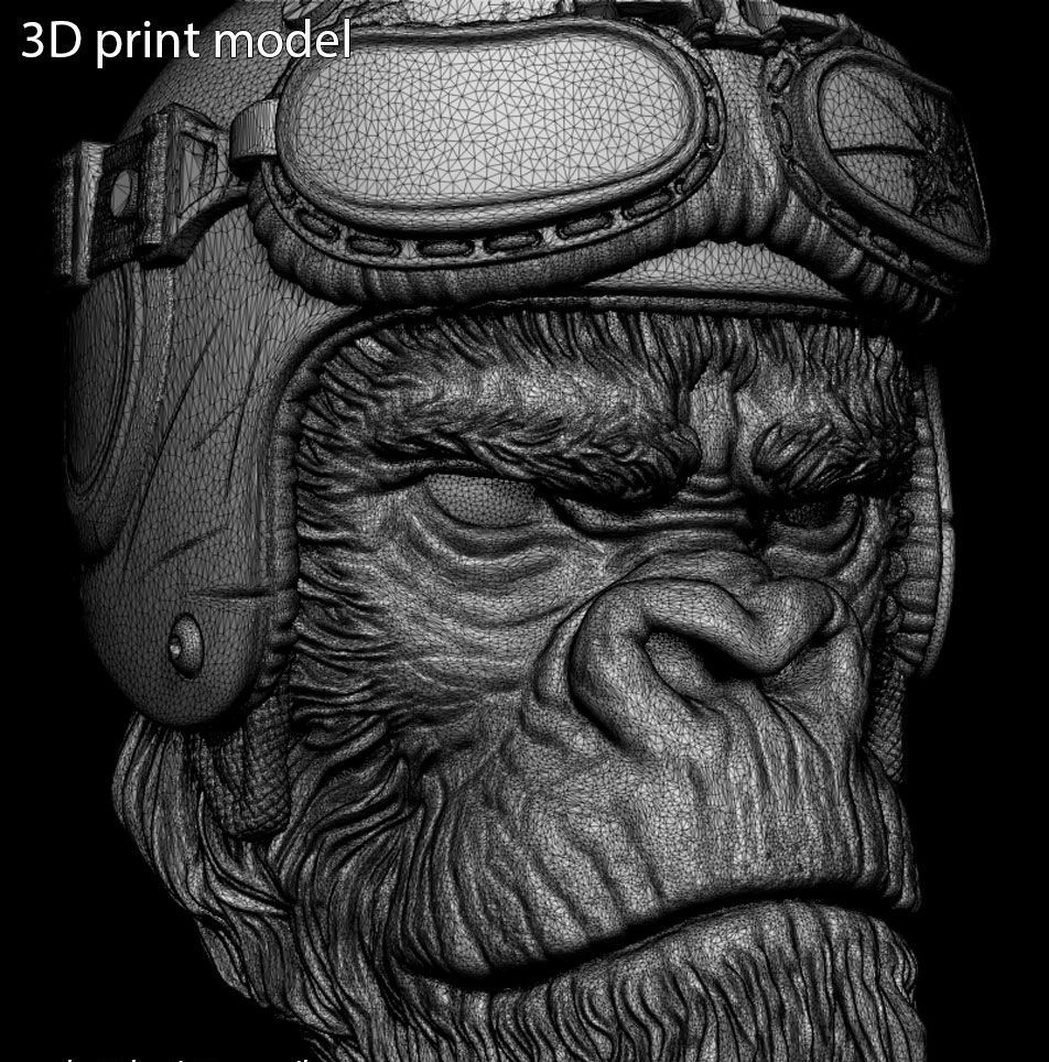 Animal Pendant jewelry biker monkey vol1  3D print model_9