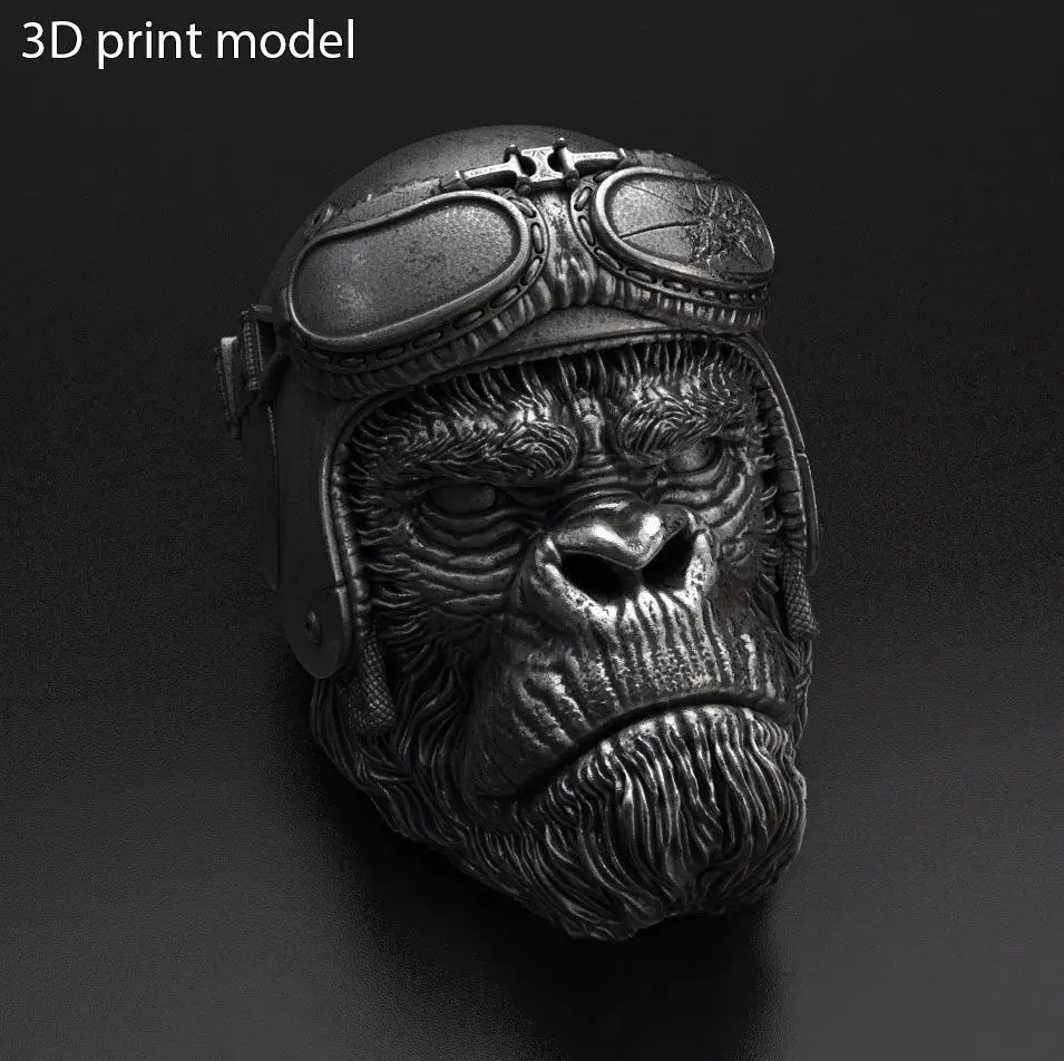 Animal Pendant jewelry biker monkey vol1  3D print model_0