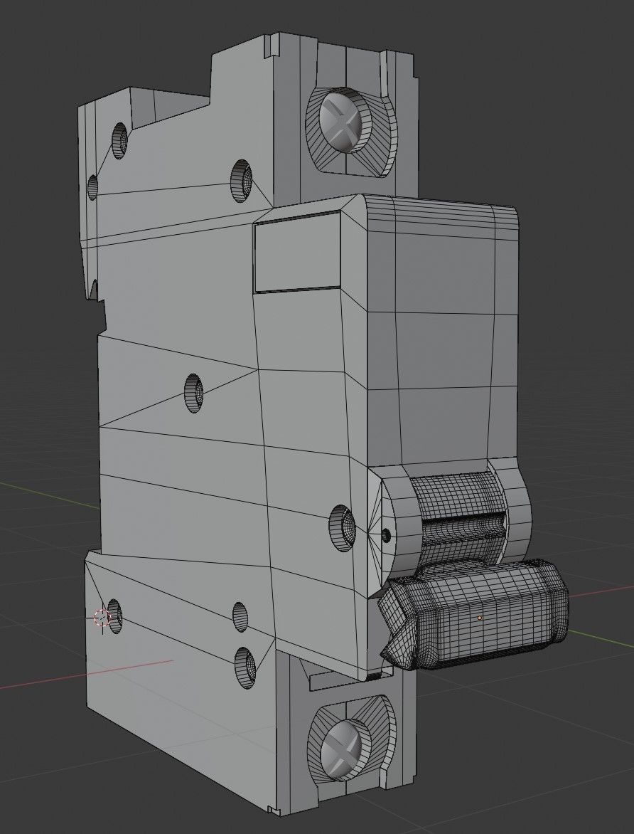 Mini Disjunctor Circuit Breaker Circuit Interrupter 3D model_4