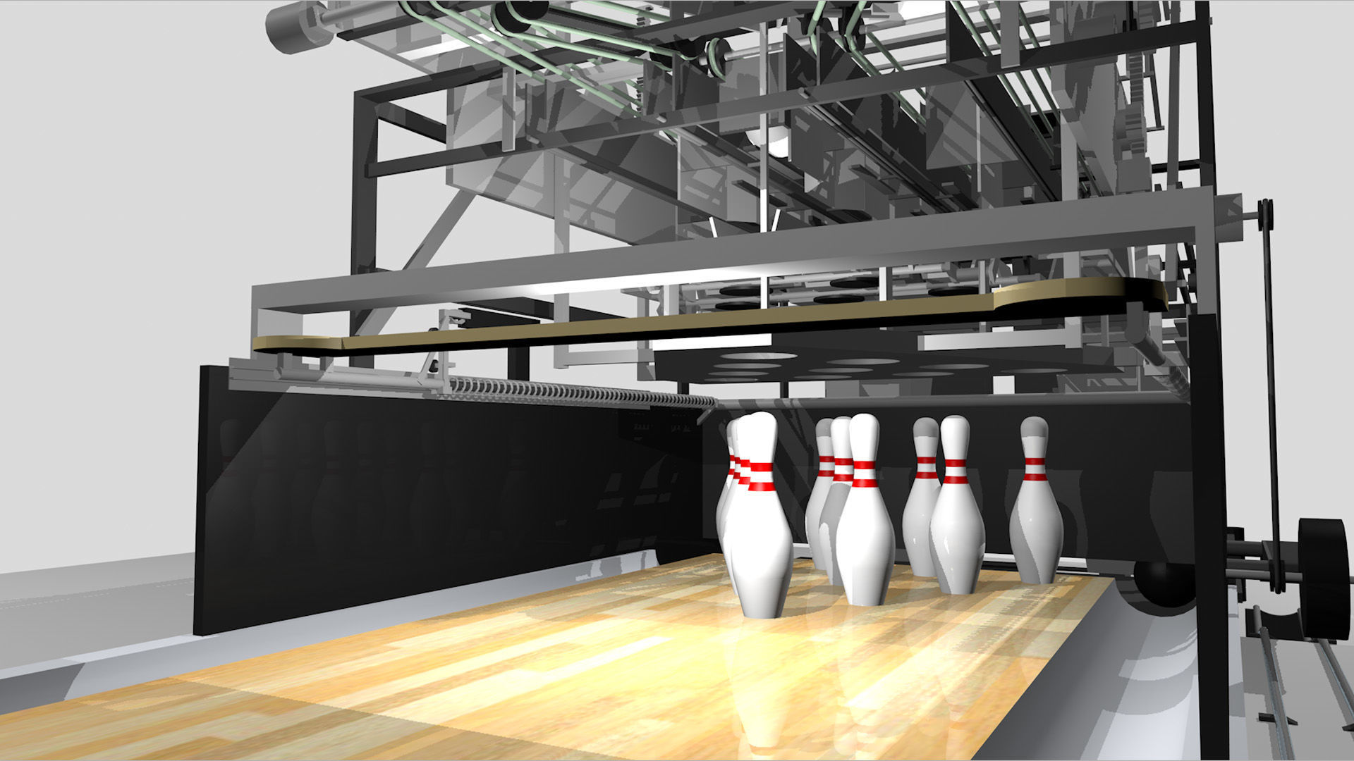 Bowling Pinsetter GSX Style 3D model CGTrader