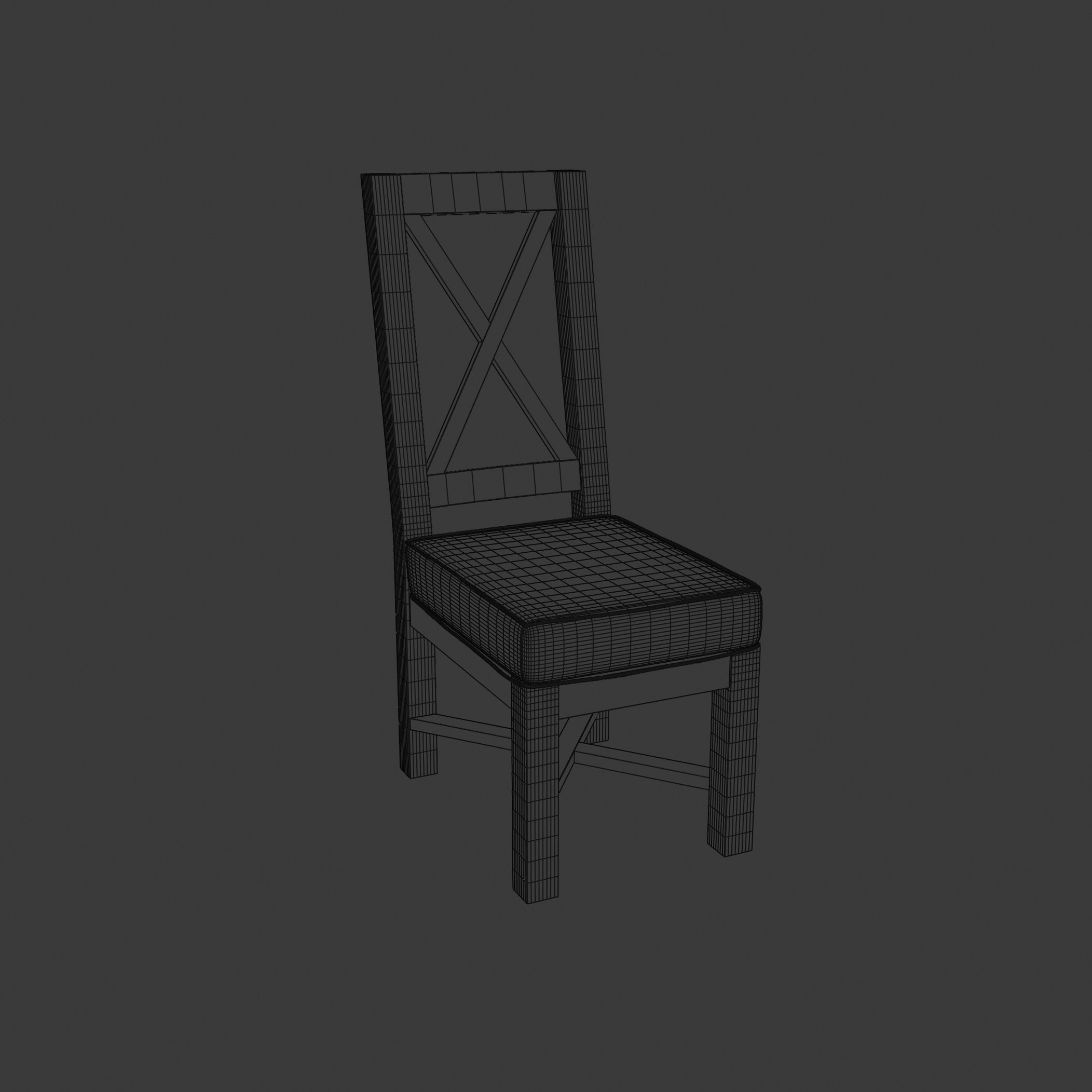 Dining Room Chair 3D model_4