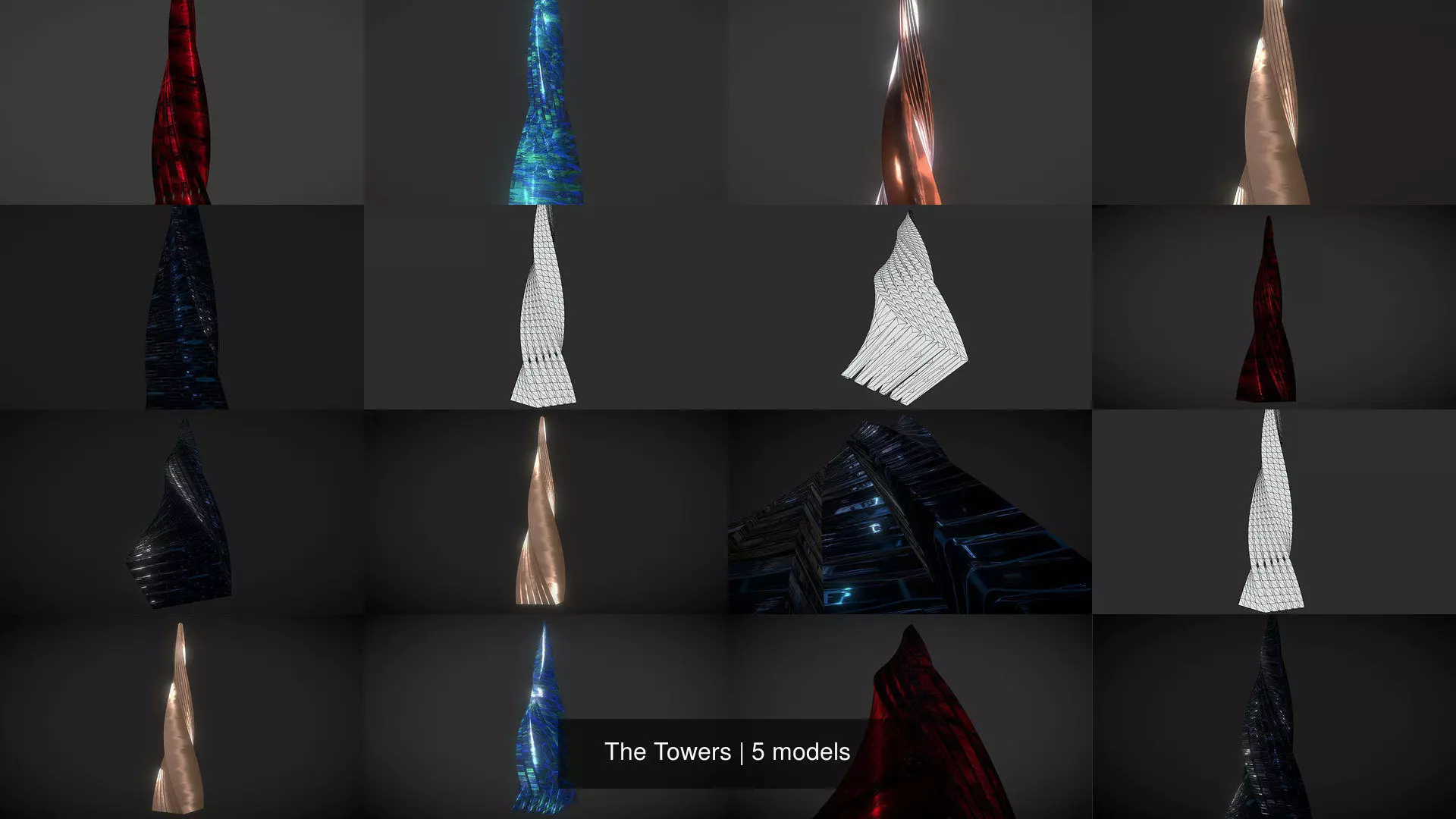 The Towers twilight zone trophy 3D Model Collection_0