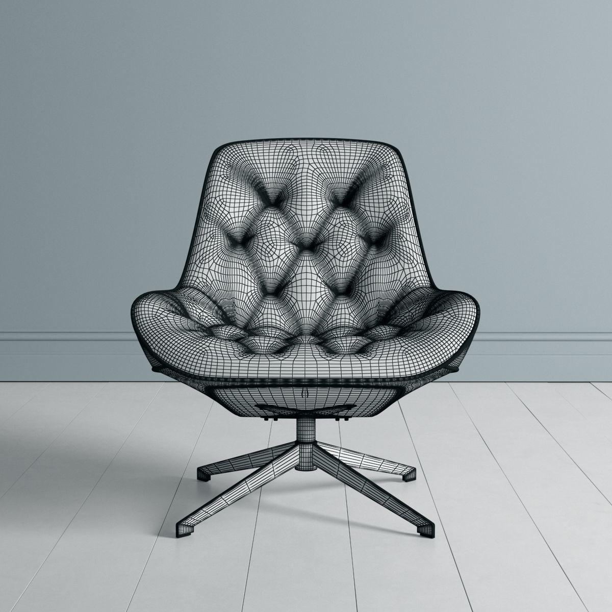 Swivel Occasional Chair 3D model_8