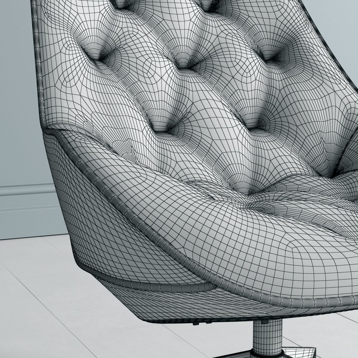 Swivel Occasional Chair 3D model_14