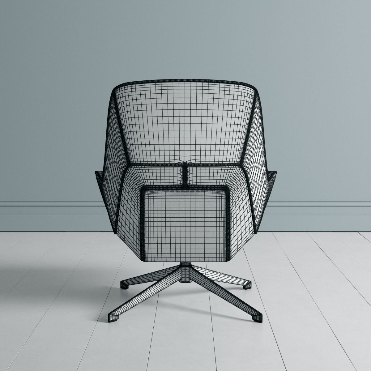 Swivel Occasional Chair 3D model_12