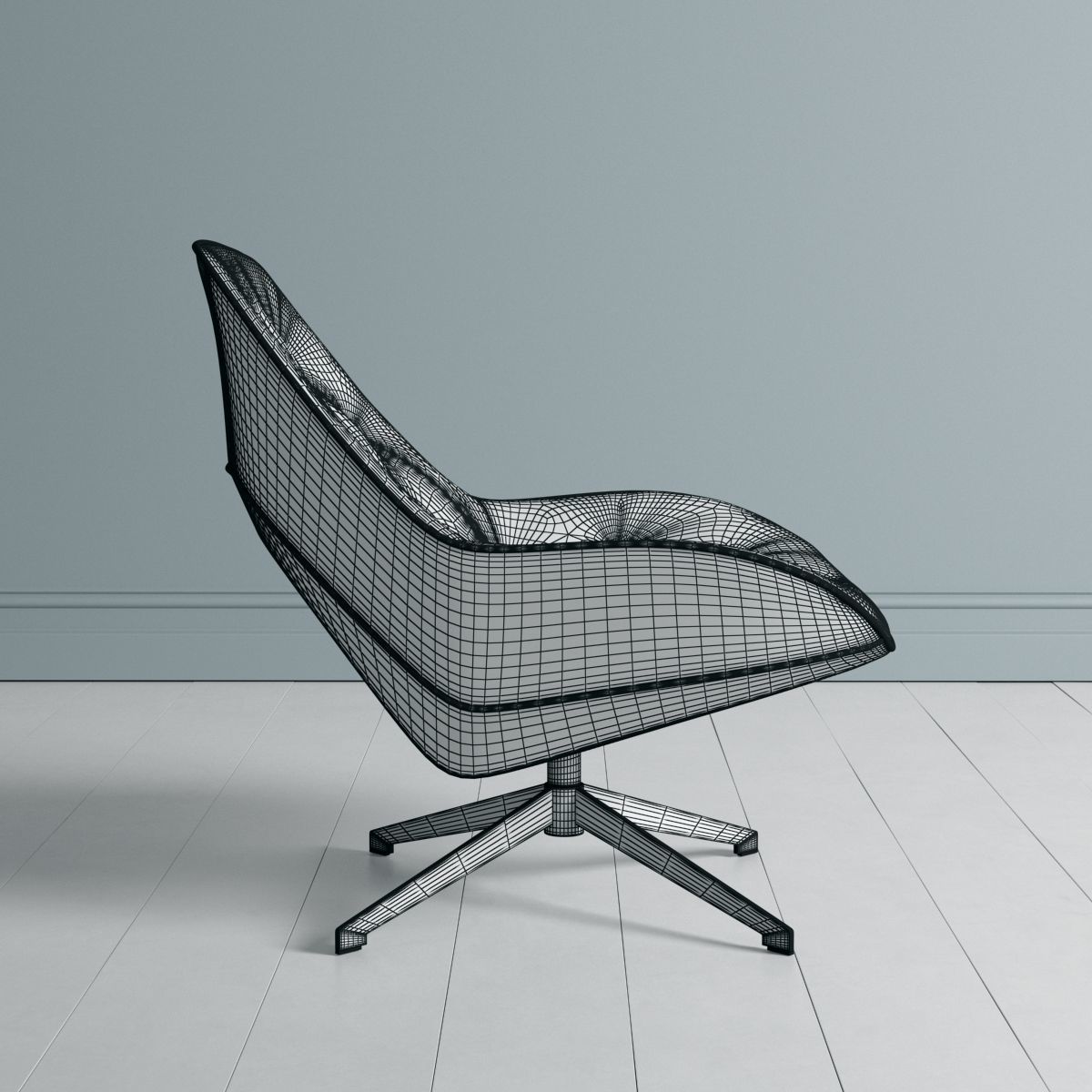 Swivel Occasional Chair 3D model_10