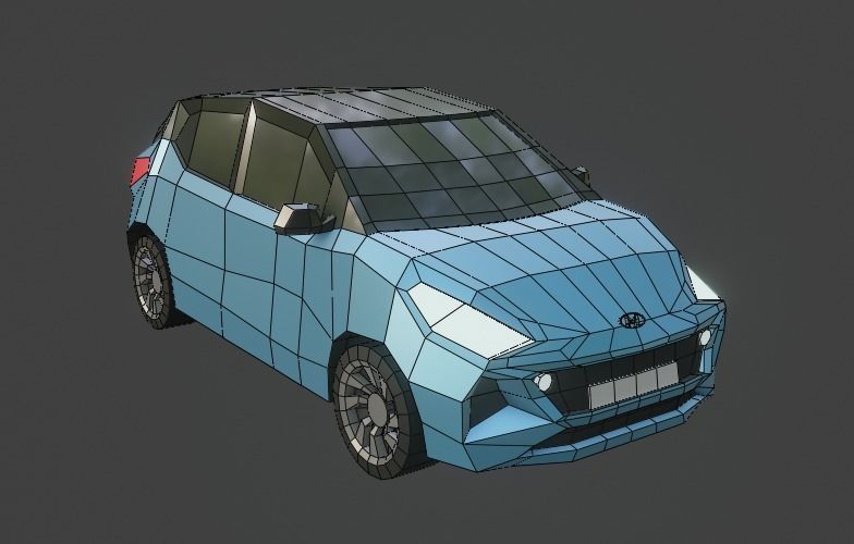 low-poly cars pack - 9 cars Low-poly 3D model_12