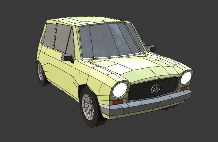 low-poly cars pack - 9 cars Low-poly 3D model_16