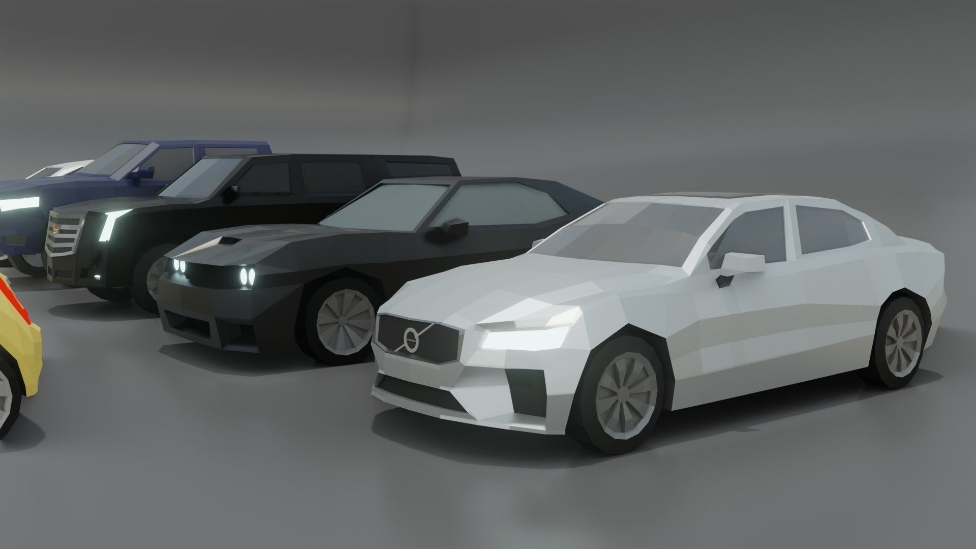 low-poly cars pack - 9 cars Low-poly 3D model_9