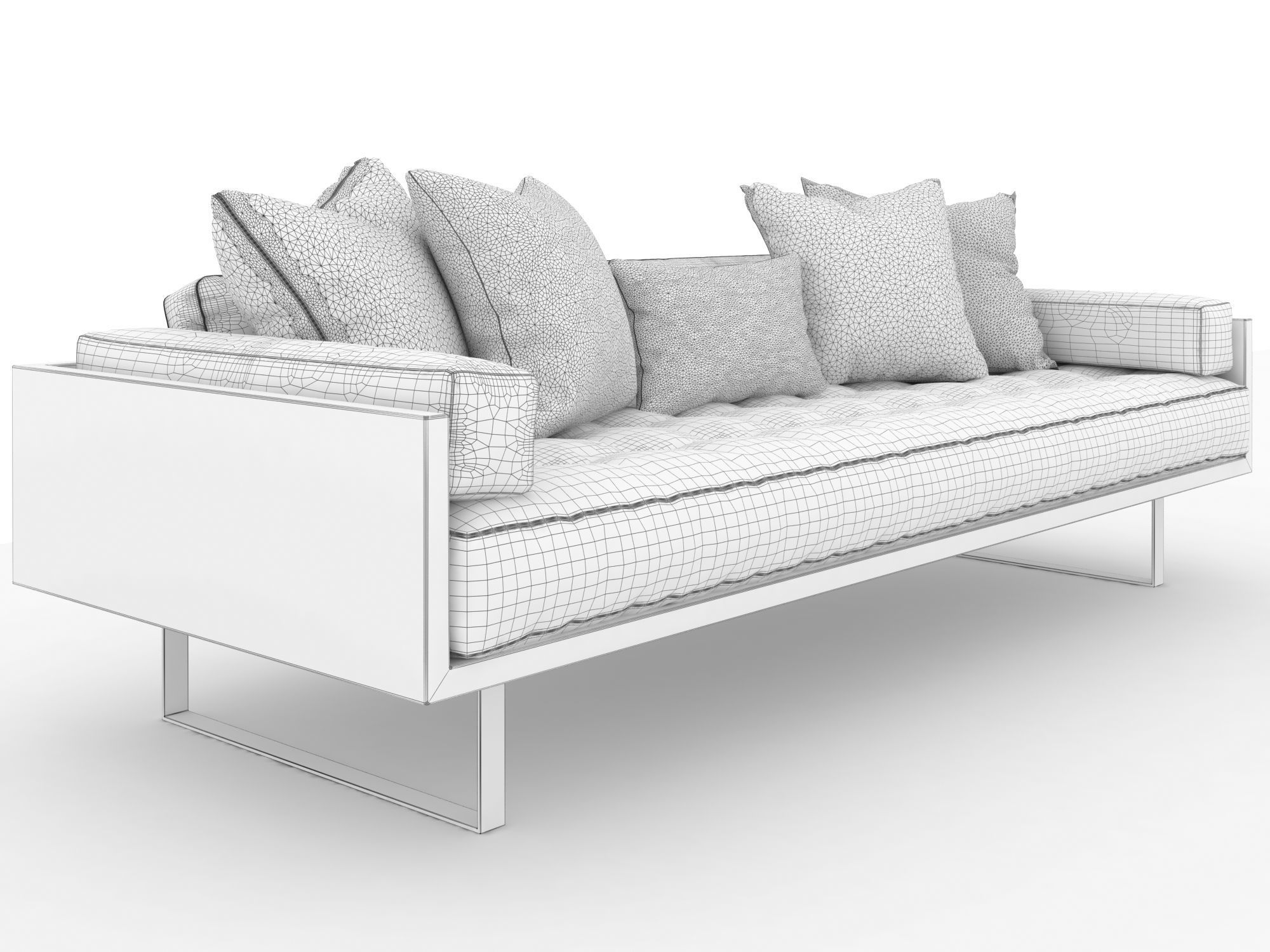Reclaimed Wood Sofa 3D model_7