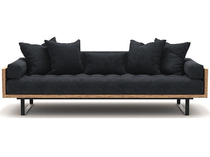 Reclaimed Wood Sofa 3D model 2