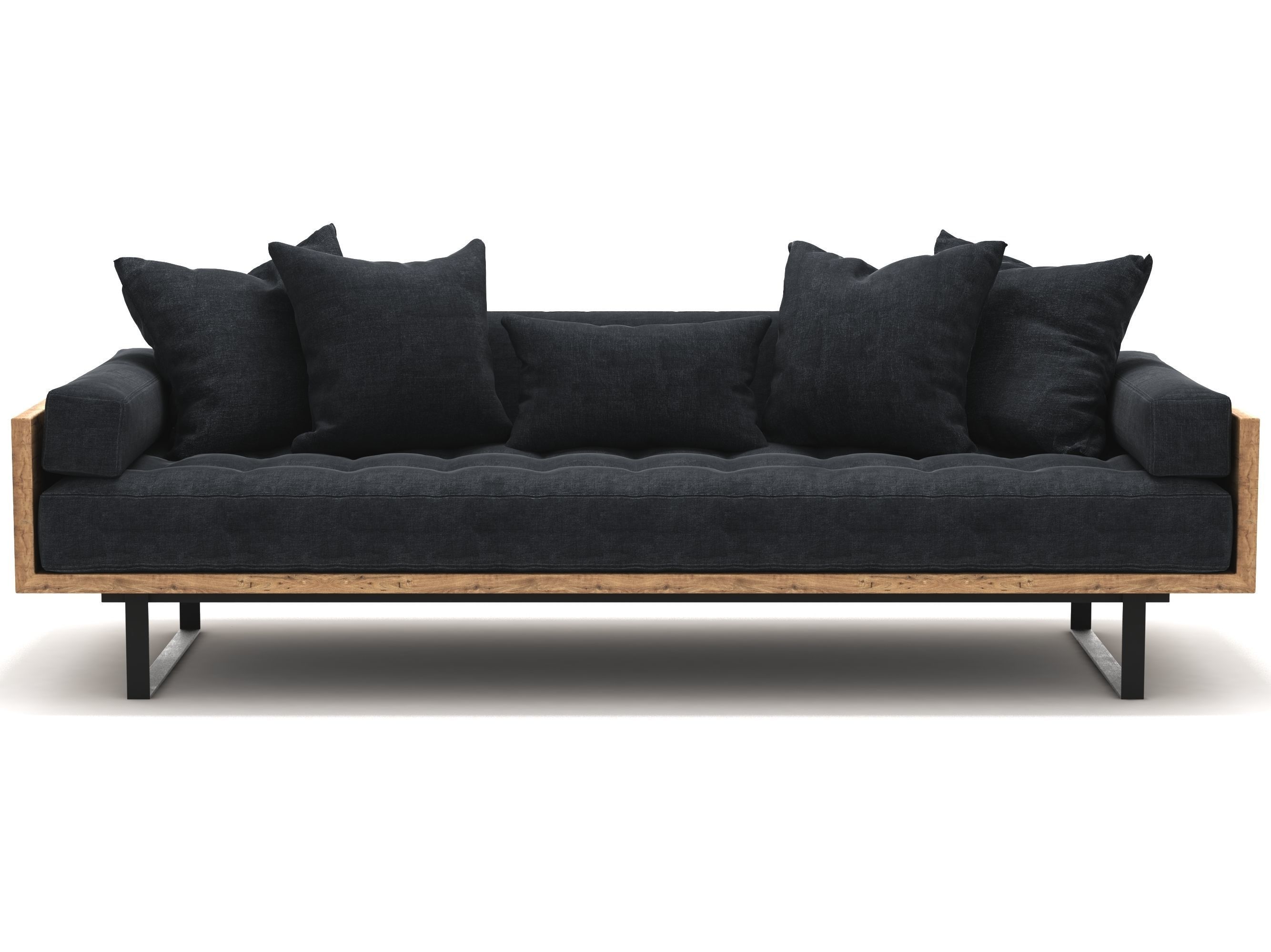 Reclaimed Wood Sofa 3D model_1