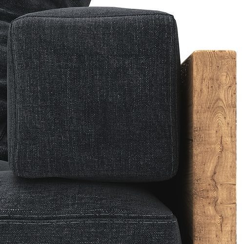 Reclaimed Wood Sofa 3D model 4