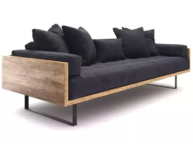 Reclaimed Wood Sofa 3D model