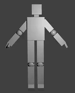 Low Poly Men humanoid robot