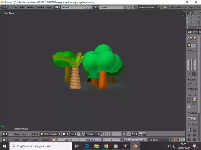 TREES AND VEGETABLES LOWPOLY