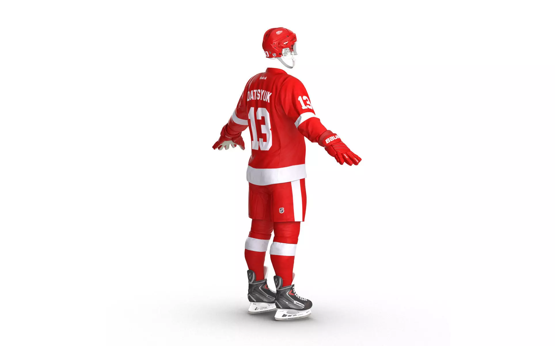 Hockey Equipment Detroit Red Wings 3D model