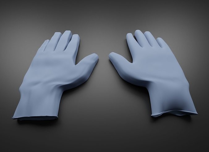 Medical gloves coronavirus protection Low-poly 3D model