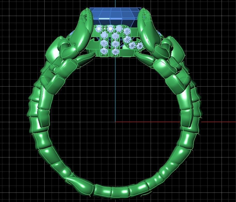 ring Scorpio 3D print model_5