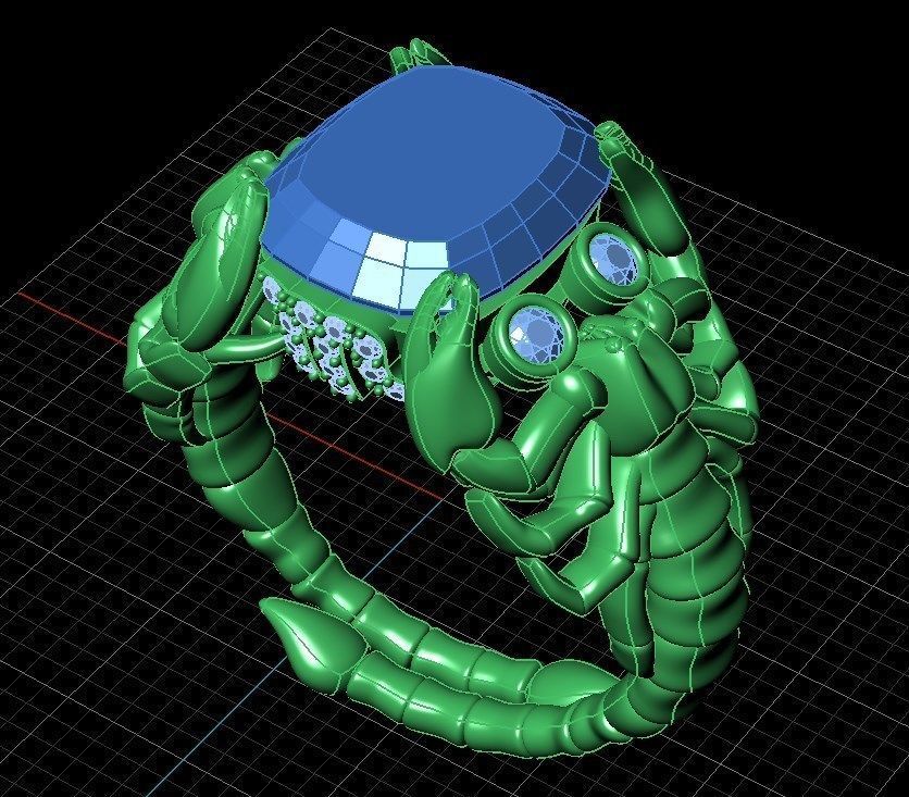 ring Scorpio 3D print model_2