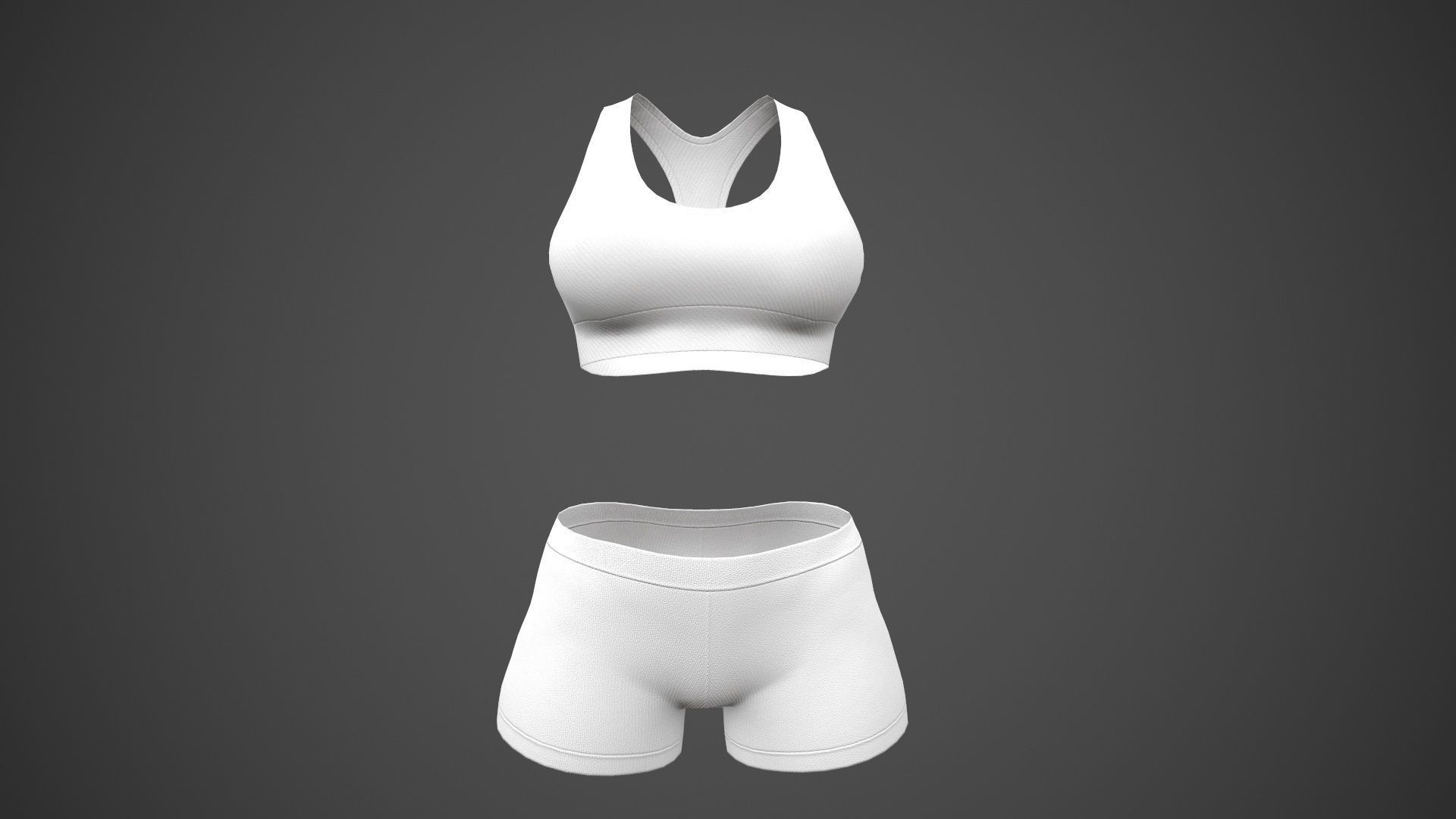 Female Sportswear gym clothing PBR 3 Low-poly 3D model_41