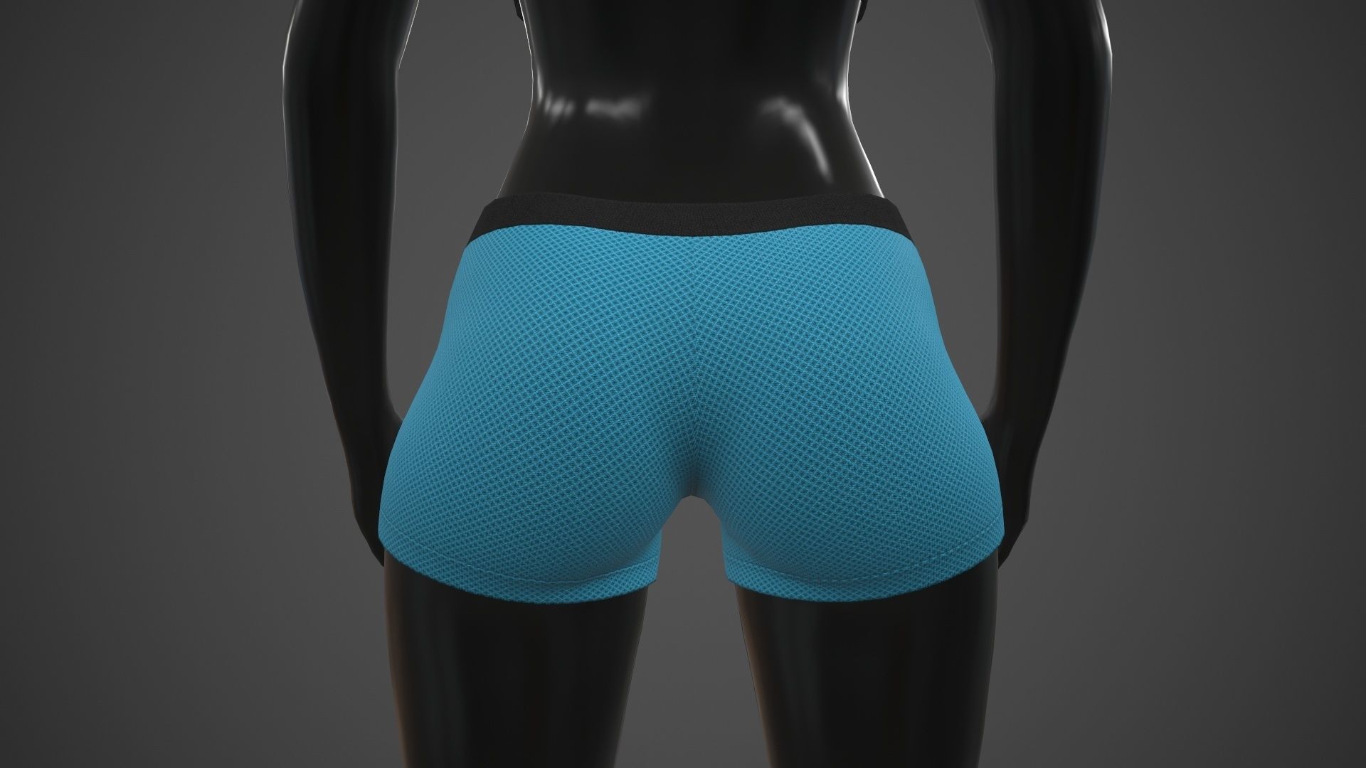 Female Sportswear gym clothing PBR 3 Low-poly 3D model_6