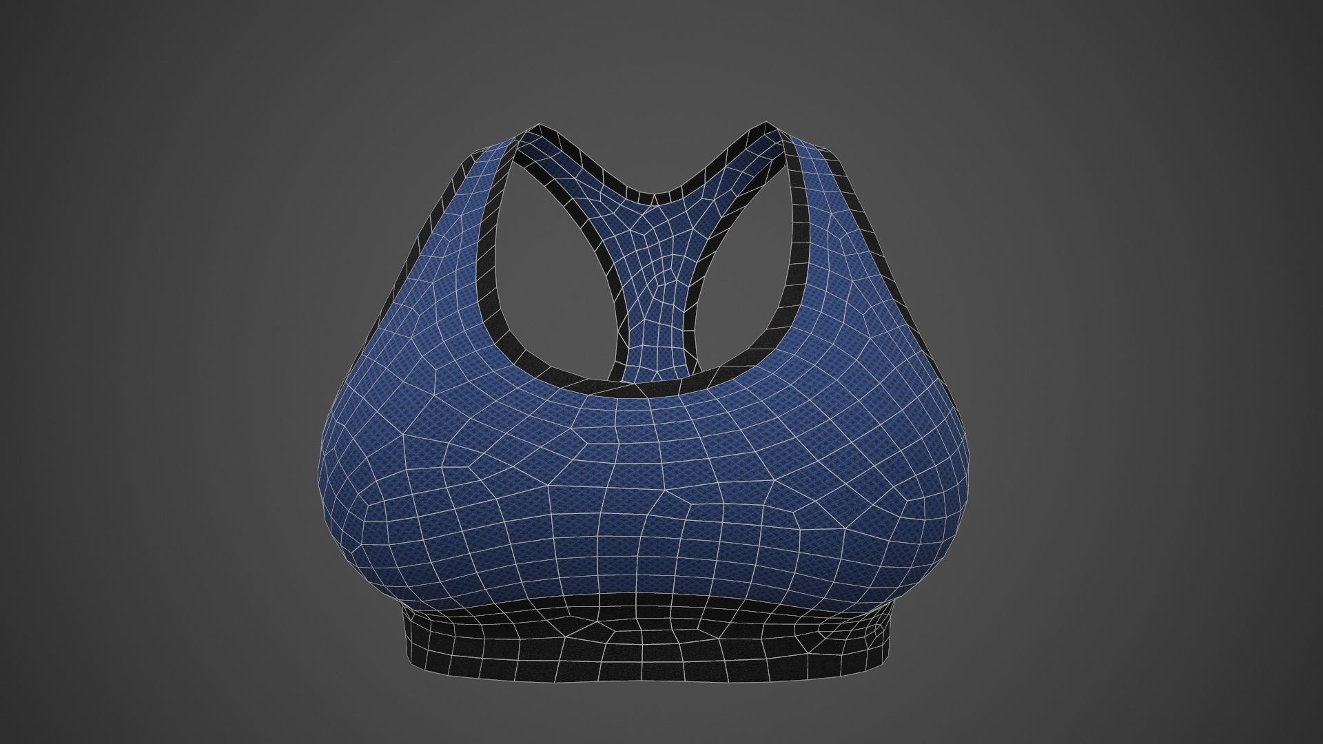 Female Sportswear gym clothing PBR 3 Low-poly 3D model_32