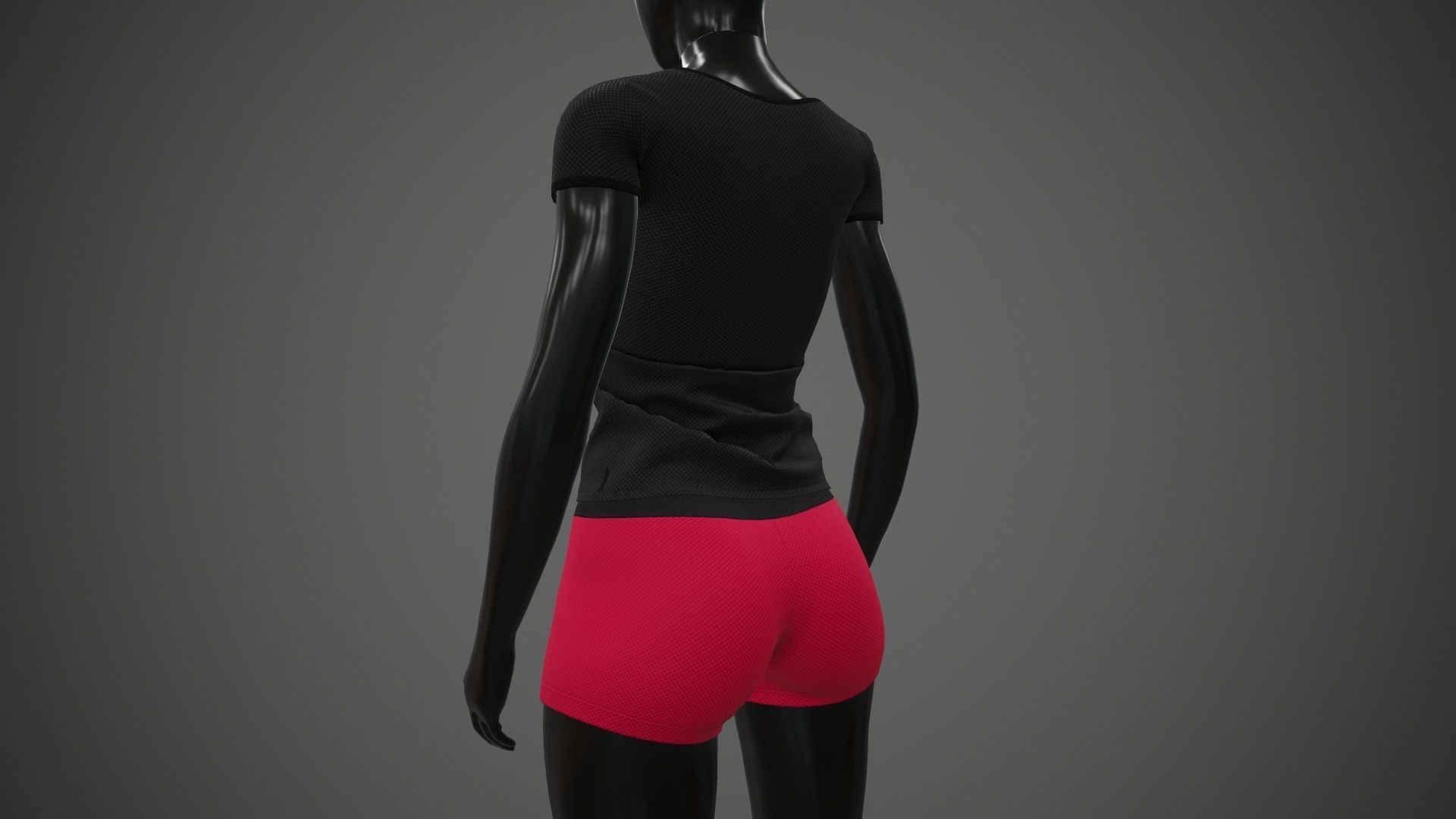 Female Sportswear gym clothing PBR Pack of 3 3D Model Collection_27