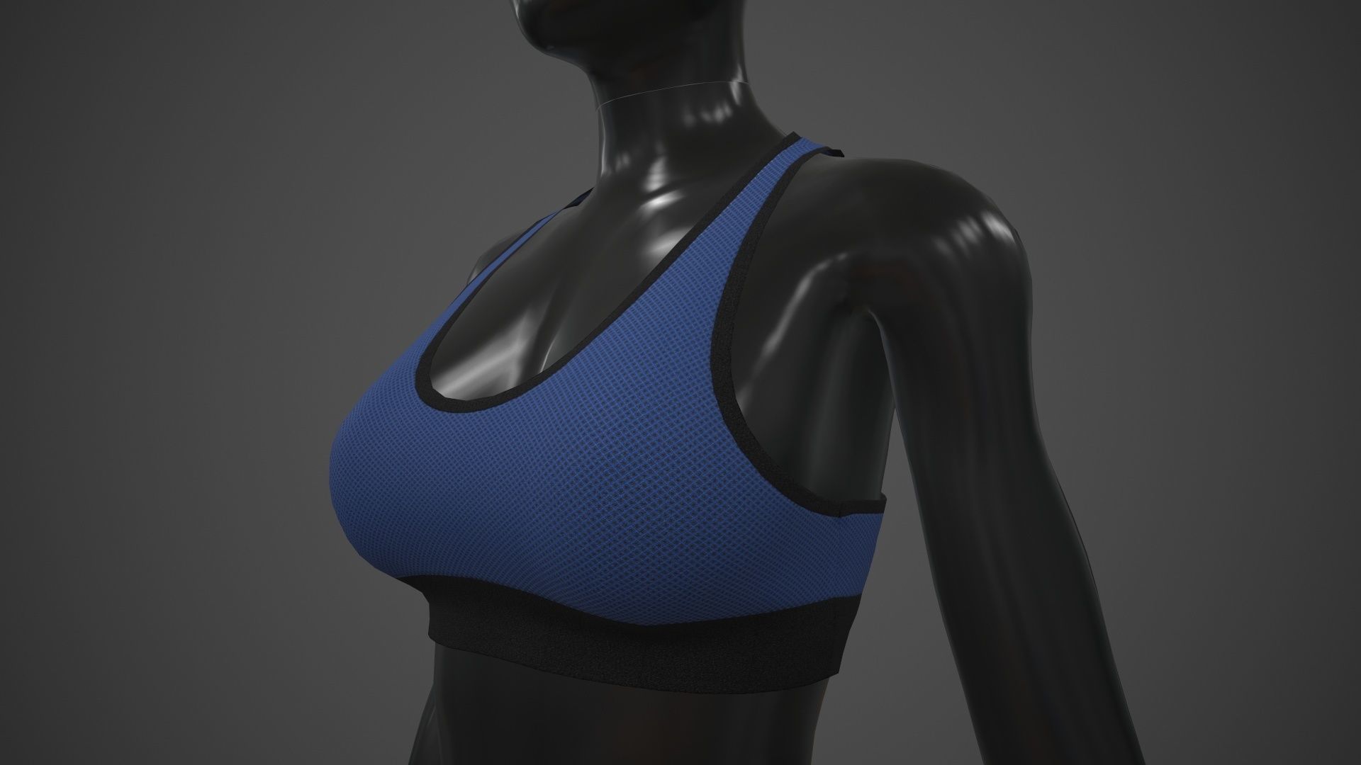 Female Sportswear gym clothing PBR Pack of 3 3D Model Collection_8