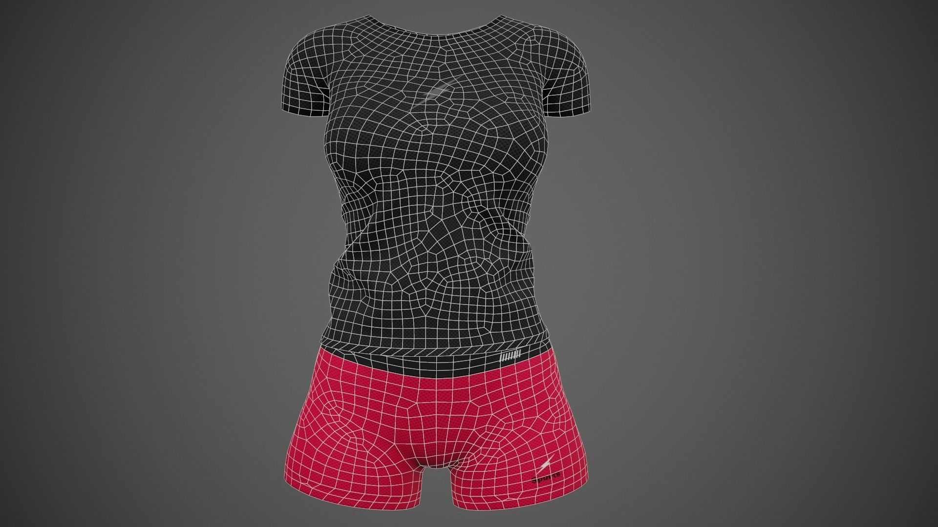 Female Sportswear gym clothing PBR Pack of 3 3D Model Collection_26