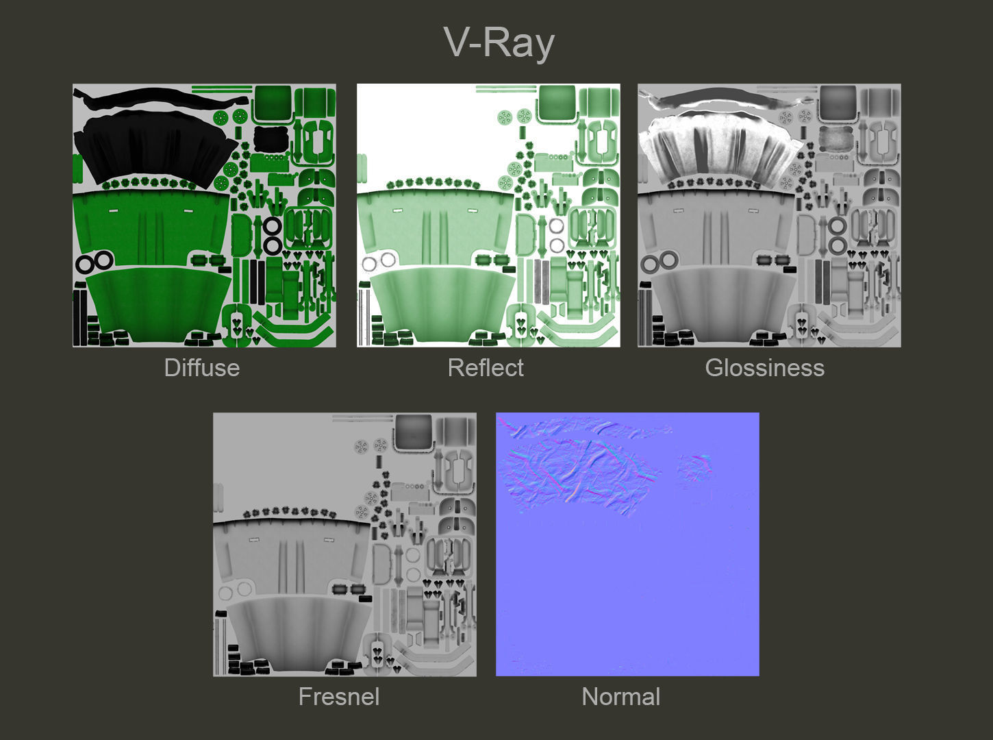 Waste bin with empty bag 3D model_7